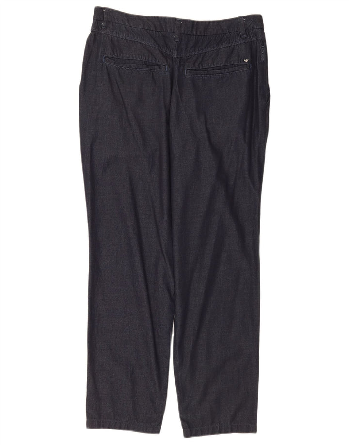 Jeans retos femininos Armani IT 40 pequeno W30 L25 azul marinho