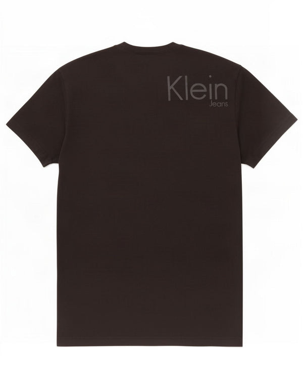 Calvin Klein Jeans Camiseta masculina gráfica Top médio algodão preto