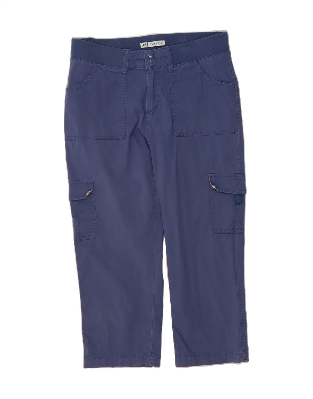 LEE Womens Easy Fit Straight Cargo Trousers Medium W32 L21 Blue Cotton Vintage Lee and Second-Hand Lee from Messina Hembry 