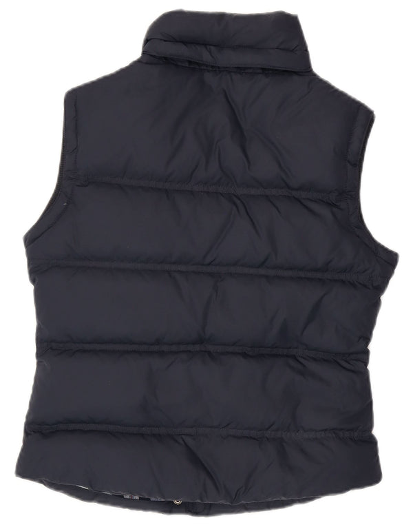 Colete acolchoado feminino Jack Wills UK 10 pequeno azul marinho