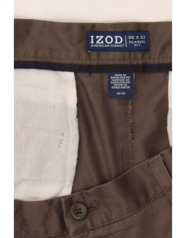 IZOD Mens Classic Fit Pegged Chino Trousers W38 L32  Brown Cotton Vintage Izod and Second-Hand Izod from Messina Hembry 