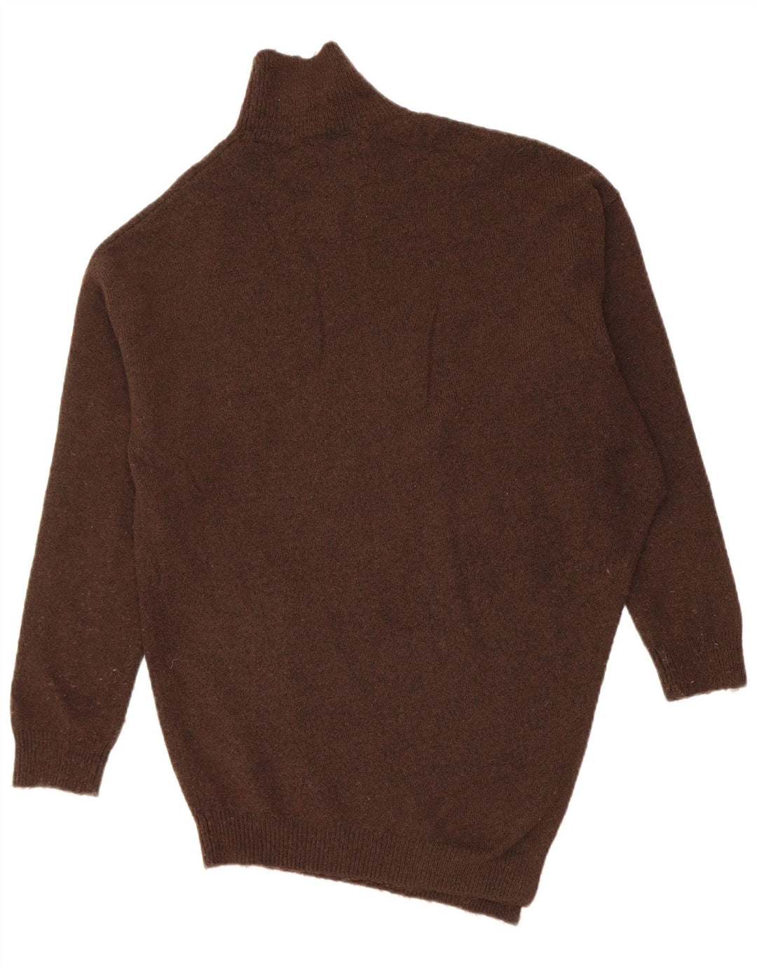 Suéter feminino Zara Batwing com gola redonda Reino Unido 10 pequeno marrom