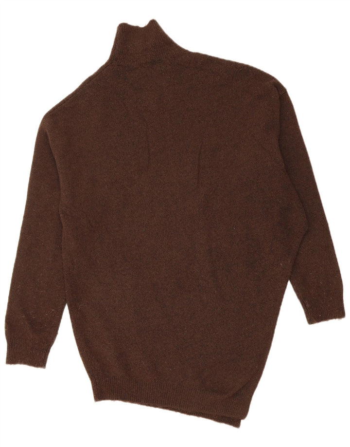 Suéter feminino Zara Batwing com gola redonda Reino Unido 10 pequeno marrom