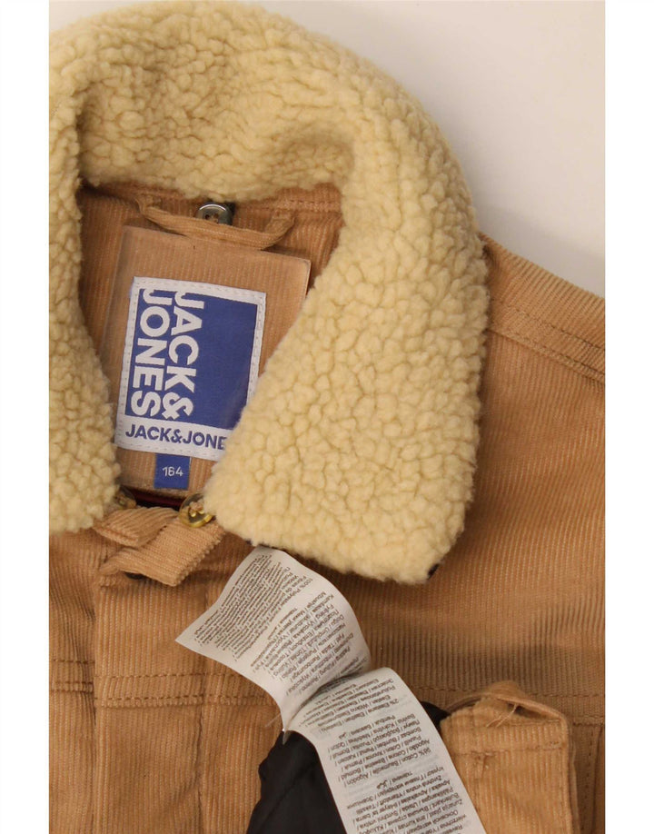 Jaqueta de veludo Jack & Jones Boys 13-14 anos algodão bege