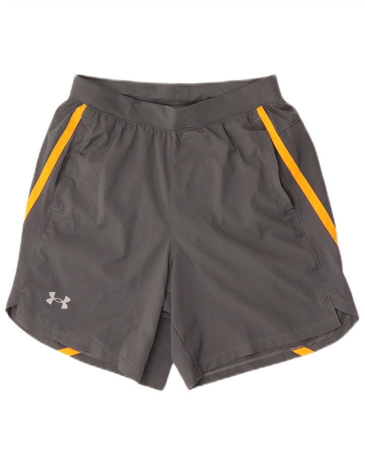 Under Armour Mens Graphic Sport Shorts Médio Cinza Colourblock Poliéster