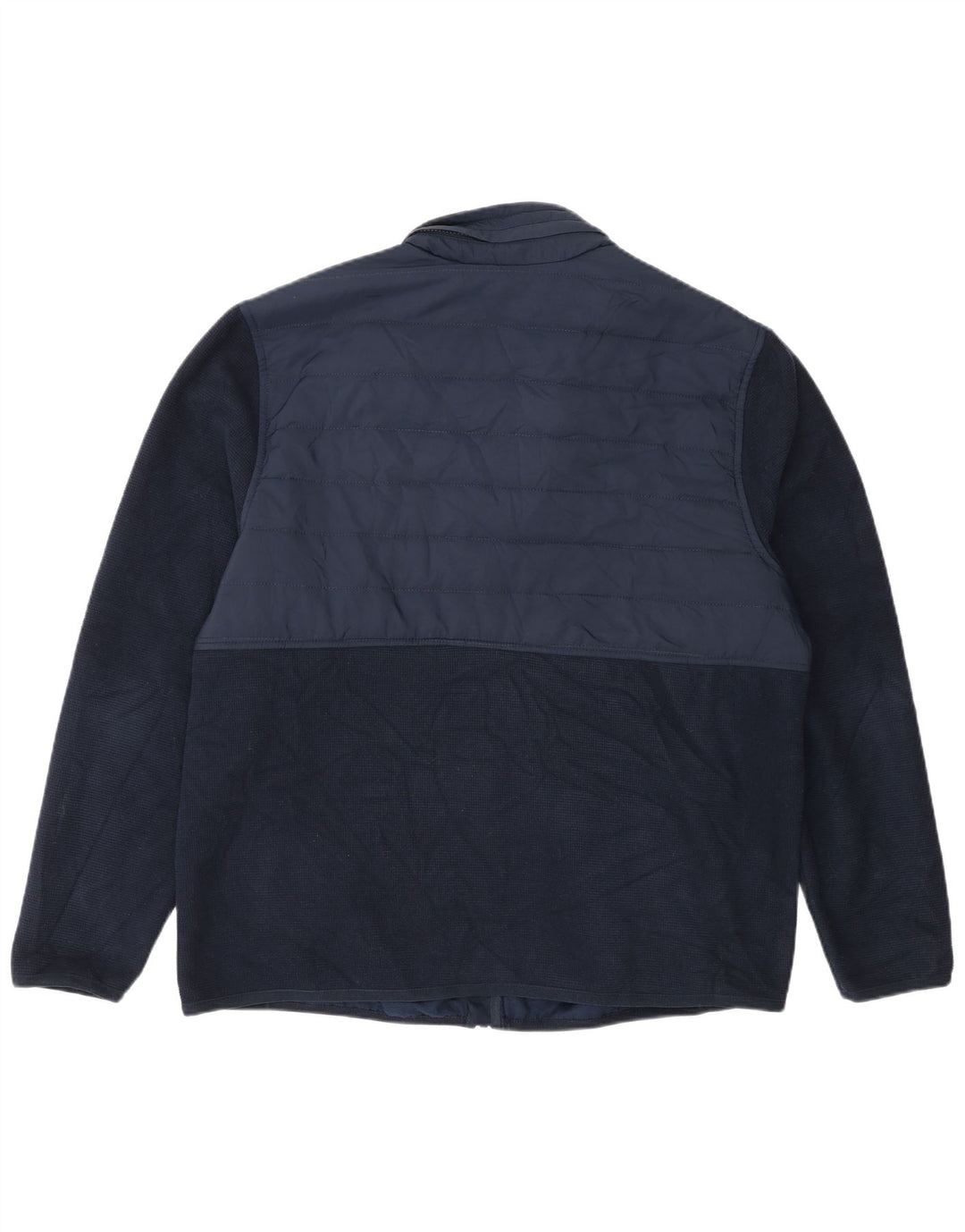 Jaqueta masculina de agasalho Marks & Spencer grande bloco colorido azul marinho