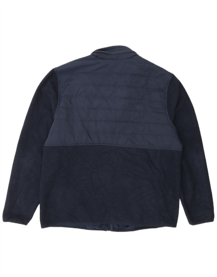 Jaqueta masculina de agasalho Marks & Spencer grande bloco colorido azul marinho