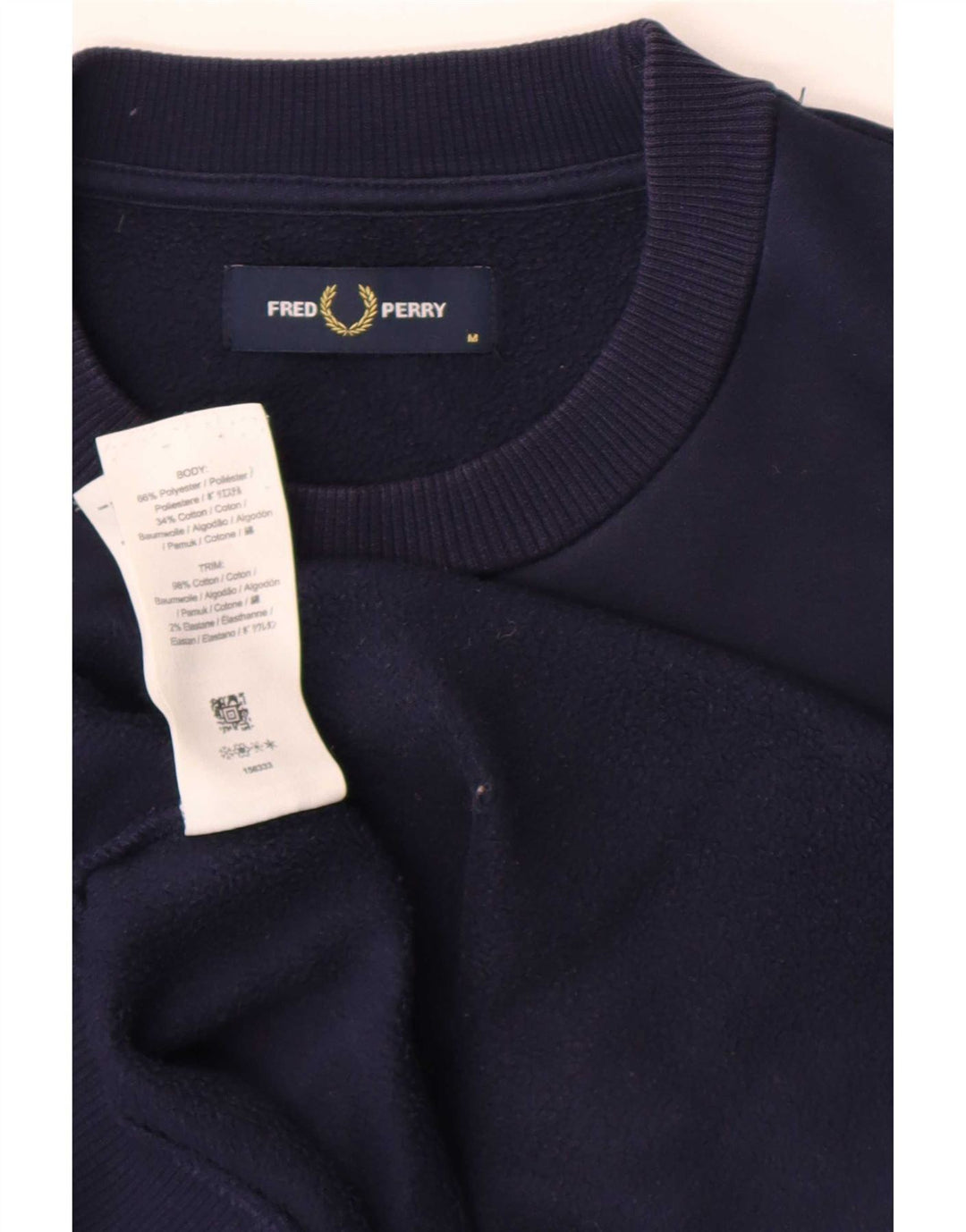 Fred Perry moletom gráfico masculino jumper médio azul marinho poliéster