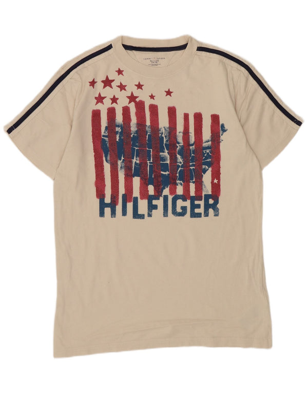 Camiseta Tommy Hilfiger Boys Graphic 15-16 Anos XL Bege Algodão