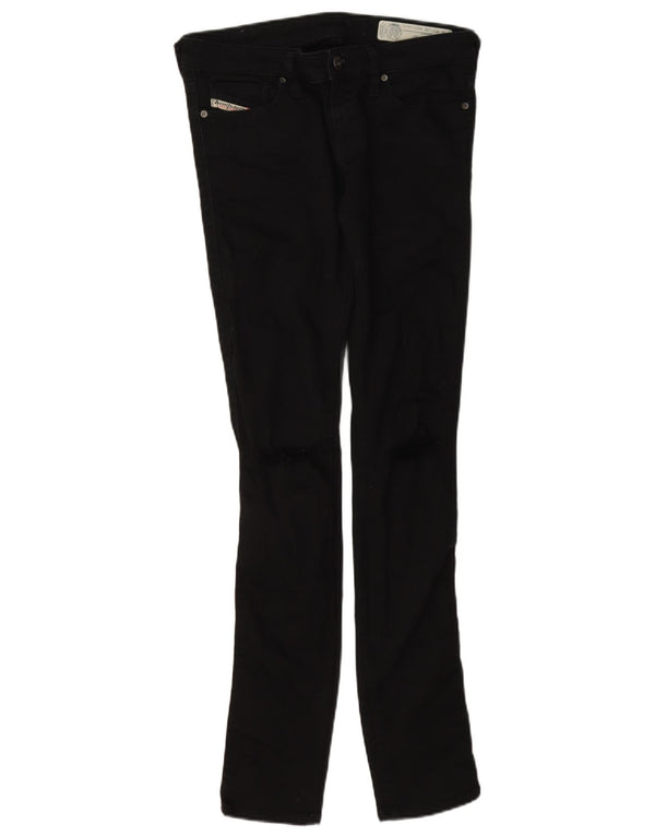 Diesel feminino Skinzee-baixa cintura baixa super slim jeans skinny W27 L32 preto