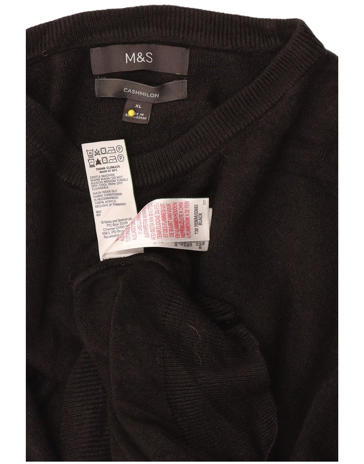 Suéter feminino Marks & Spencer com gola redonda XL preto acrílico