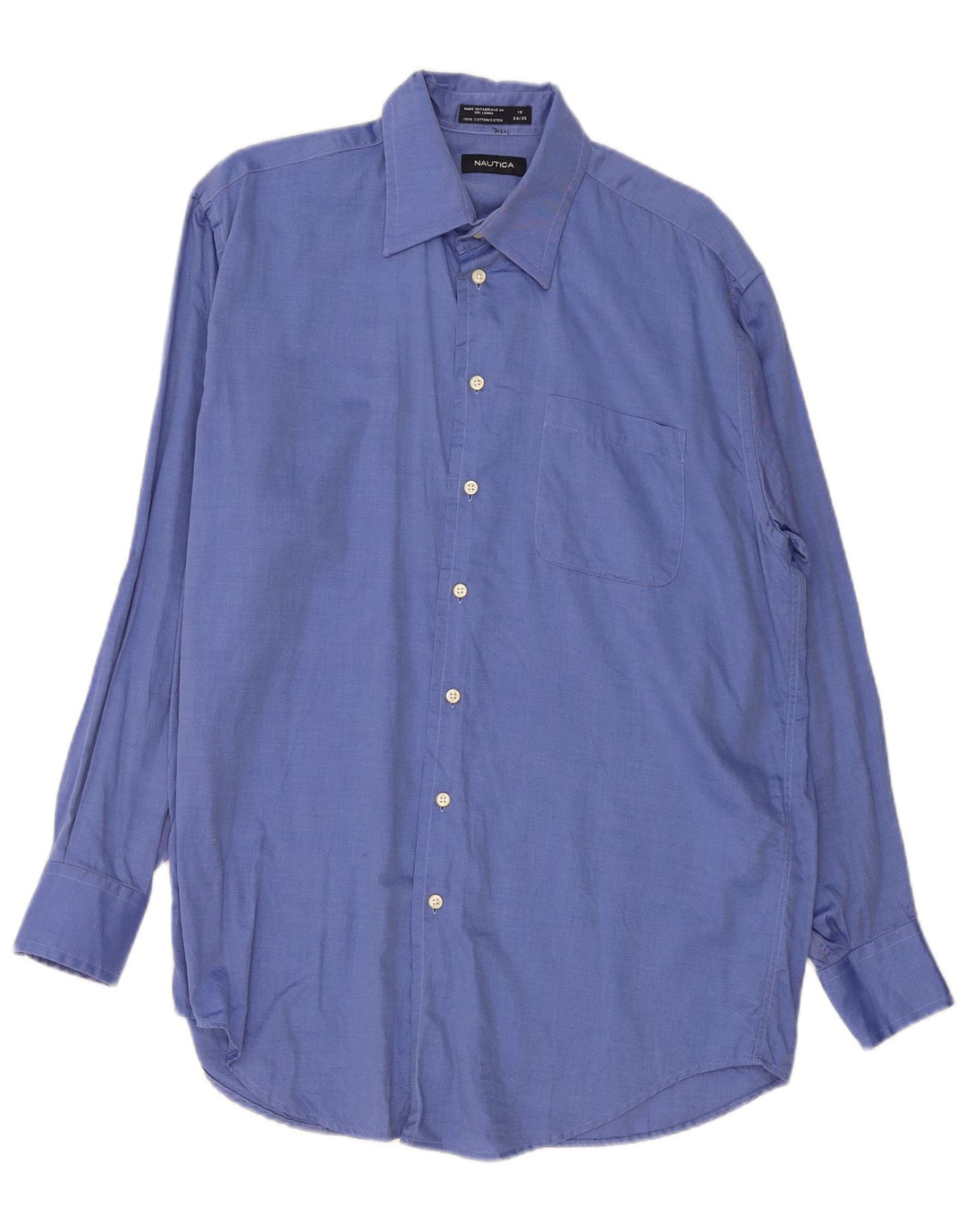Camisa masculina Nautica tamanho 16 grande algodão azul