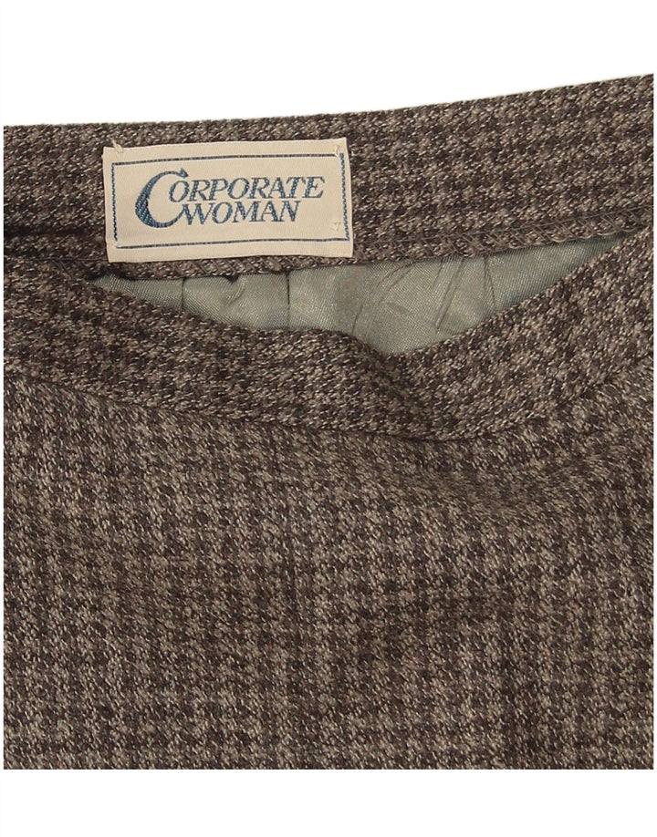 Saia feminina vintage linha A W22 2XS cinza Houndstooth