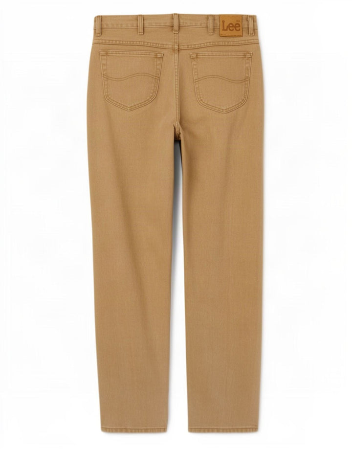 Lee Mens Straight Jeans W38 L34 Algodão Bege