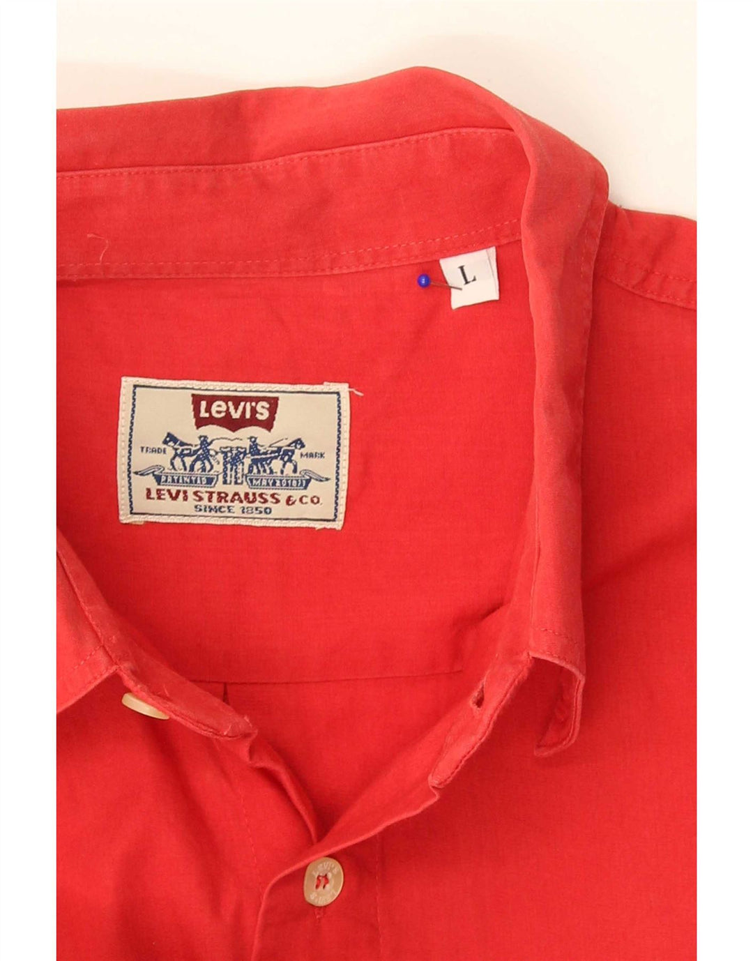 Camisa masculina de manga curta Levi's grande vermelha