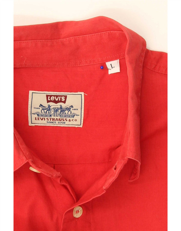 Camisa masculina de manga curta Levi's grande vermelha
