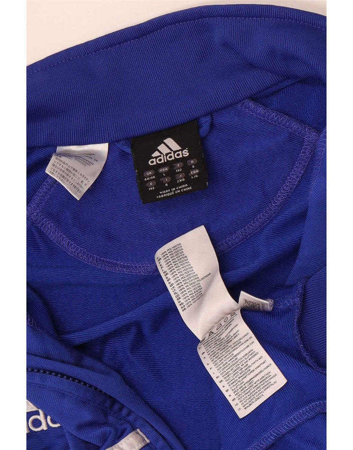 Adidas Mens Tracksuit Top Jacket UK 44/46 Grande Azul Colorblock Poliéster