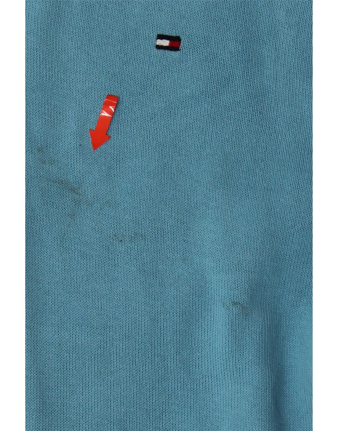 TOMMY HILFIGER Mens V-Neck Jumper Sweater 2XL Blue Cotton Vintage Tommy Hilfiger and Second-Hand Tommy Hilfiger from Messina Hembry 
