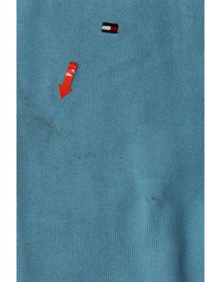 TOMMY HILFIGER Mens V-Neck Jumper Sweater 2XL Blue Cotton Vintage Tommy Hilfiger and Second-Hand Tommy Hilfiger from Messina Hembry 