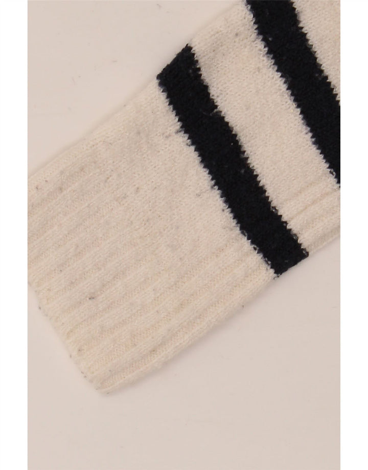 Suéter feminino Marks & Spencer com gola redonda UK 14 médio off white