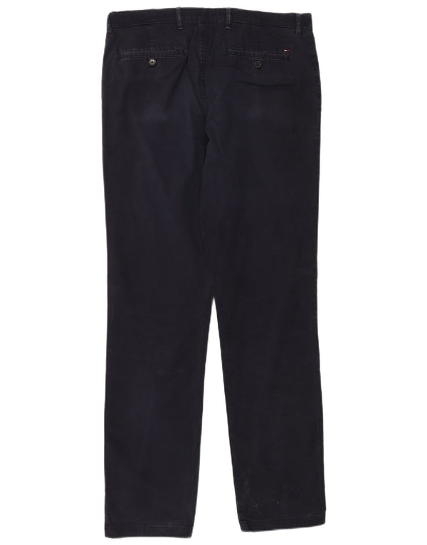 Tommy Hilfiger Mens Slim Fit Chino Calças W34 L34 Azul Marinho