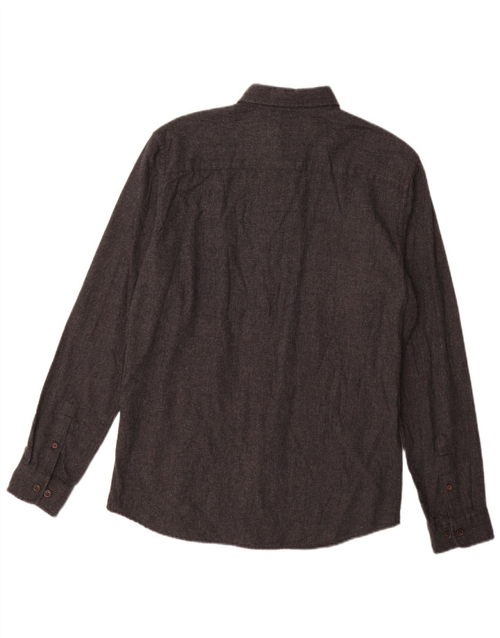 Camisa masculina de flanela JACK & JONES algodão cinza médio