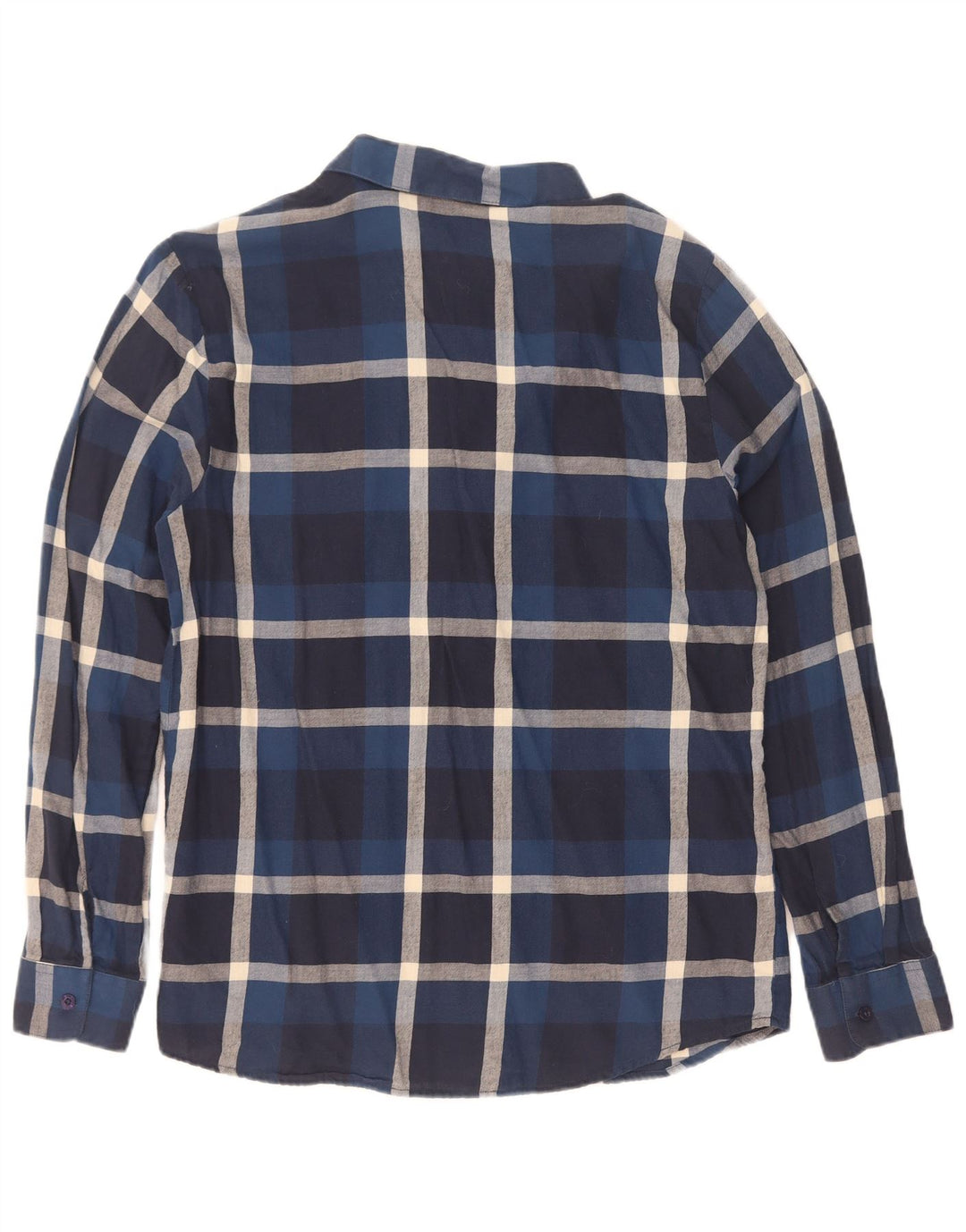Camisa masculina de flanela Volcom médio algodão xadrez azul marinho