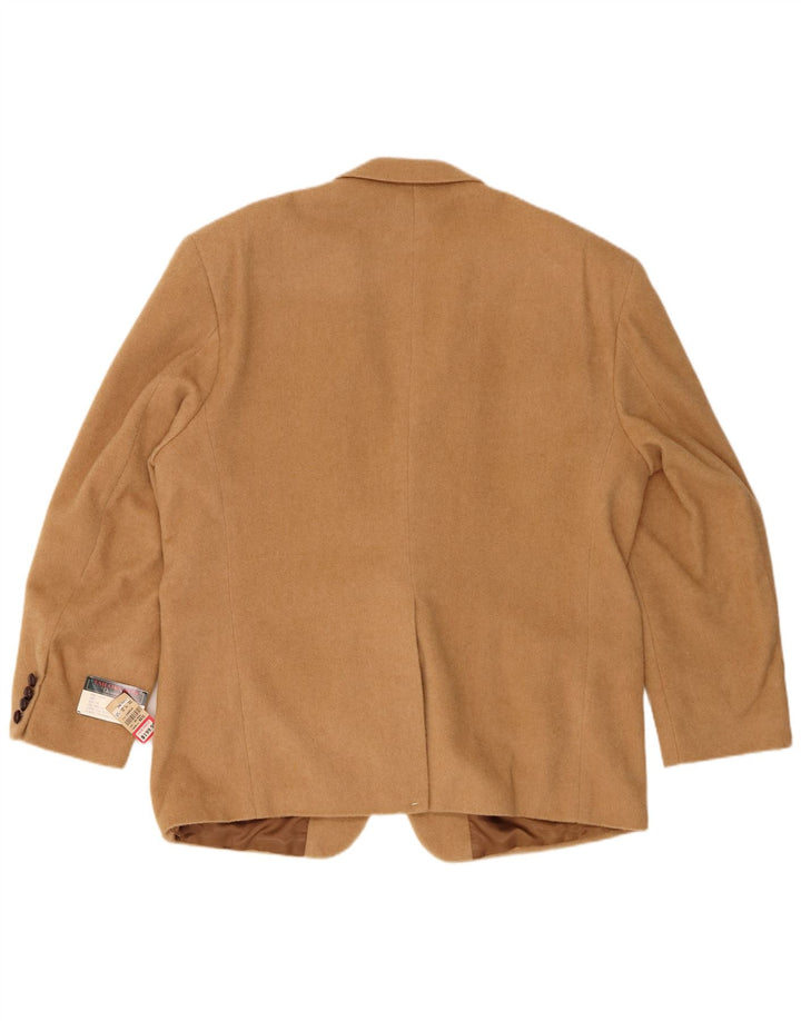 Jaqueta Blazer Masculina Deansgate com 2 Botões Reino Unido 46 3XL Bege Camelhair