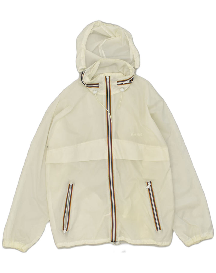 ACTIVE Womens Hooded Rain Jacket UK 20 2XL White Nylon | Vintage Active | Thrift | Second-Hand Active | Used Clothing | Messina Hembry 