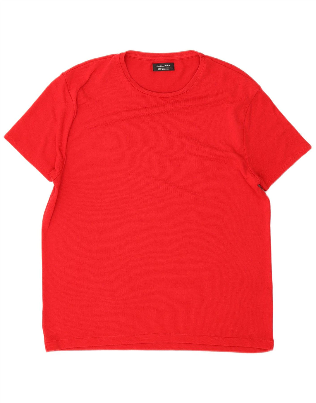 Camiseta masculina Zara Top grande vermelho