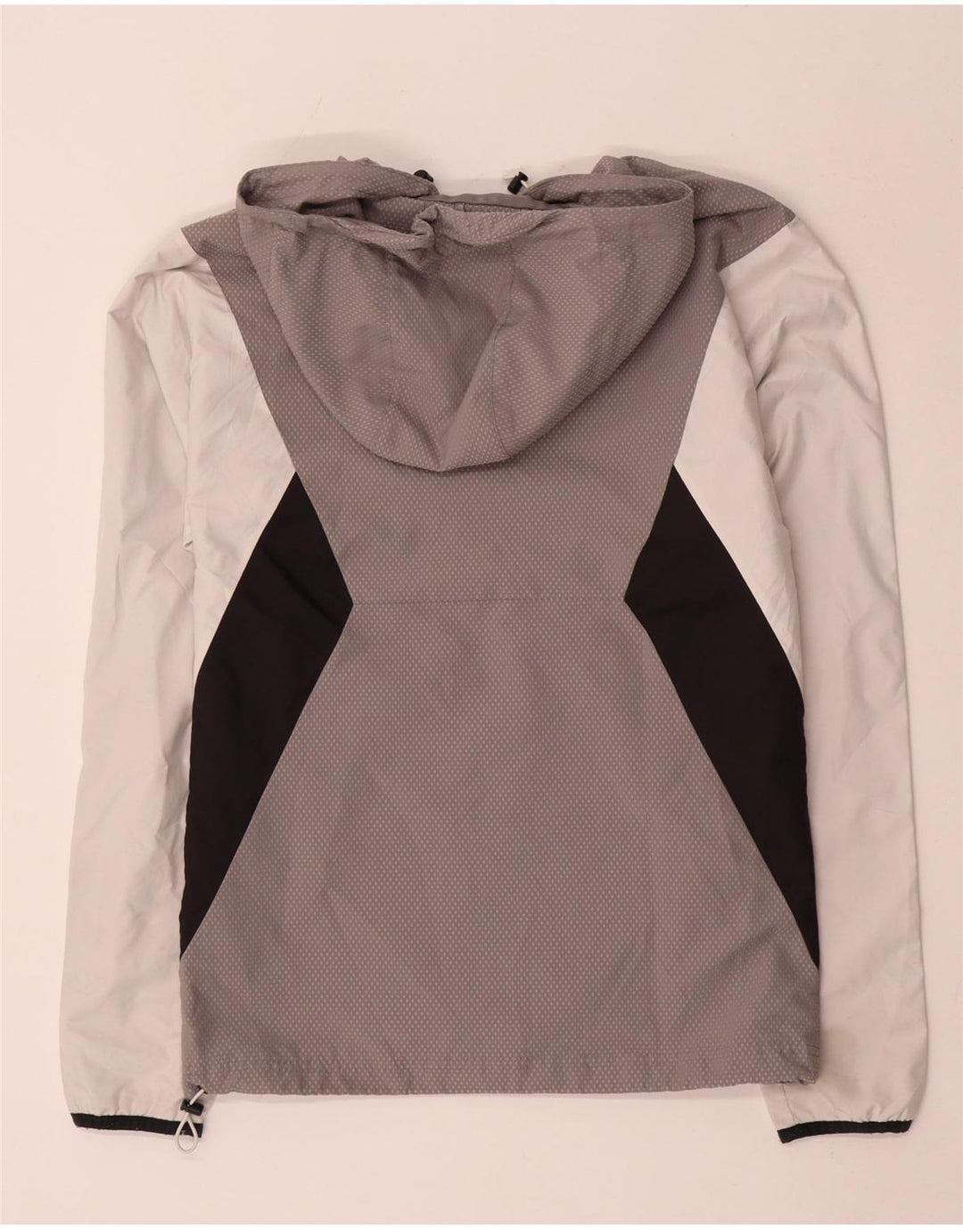 Adidas Mens Hooded Rain Jacket UK 34 XS Cinza Colourblock Poliéster