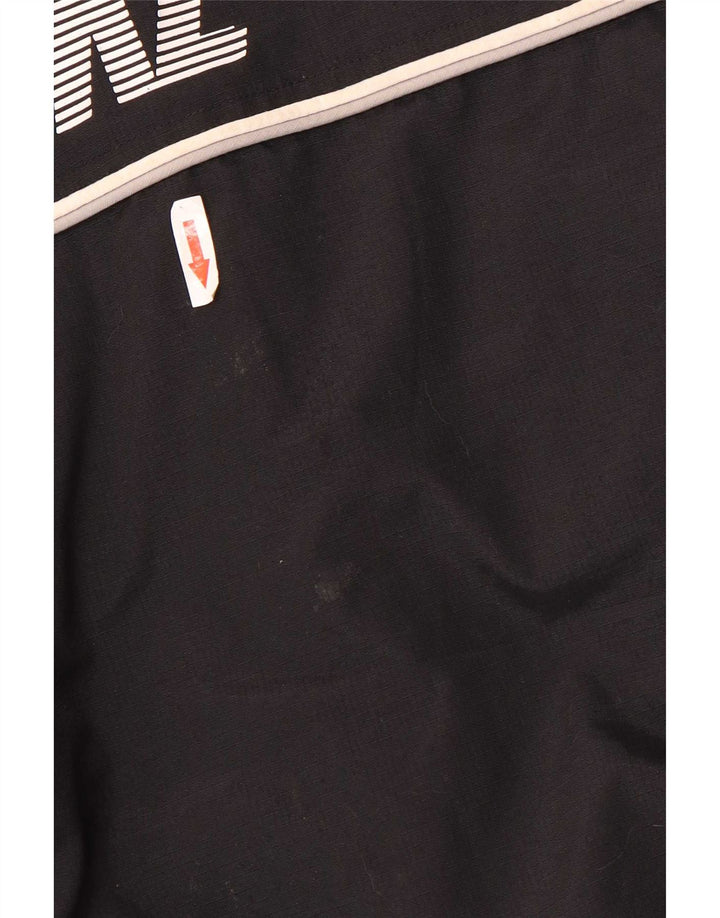 Jaqueta corta-vento masculina Nike Graphic com capuz Reino Unido 42/44 grande poliéster preto