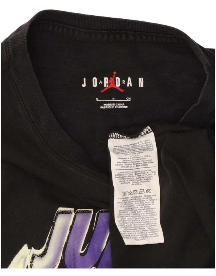 JORDAN Camiseta masculina gráfica top pequeno algodão preto