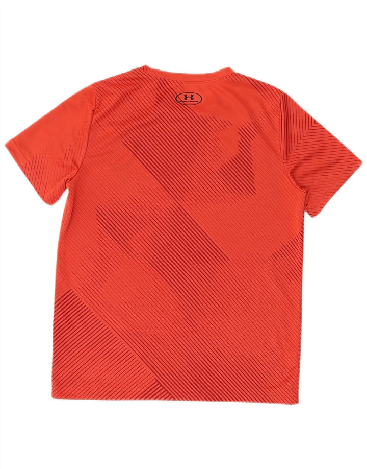 Camiseta gráfica UNDER ARMOUR Boys Heat Gear Top 13-14 anos listrado vermelho