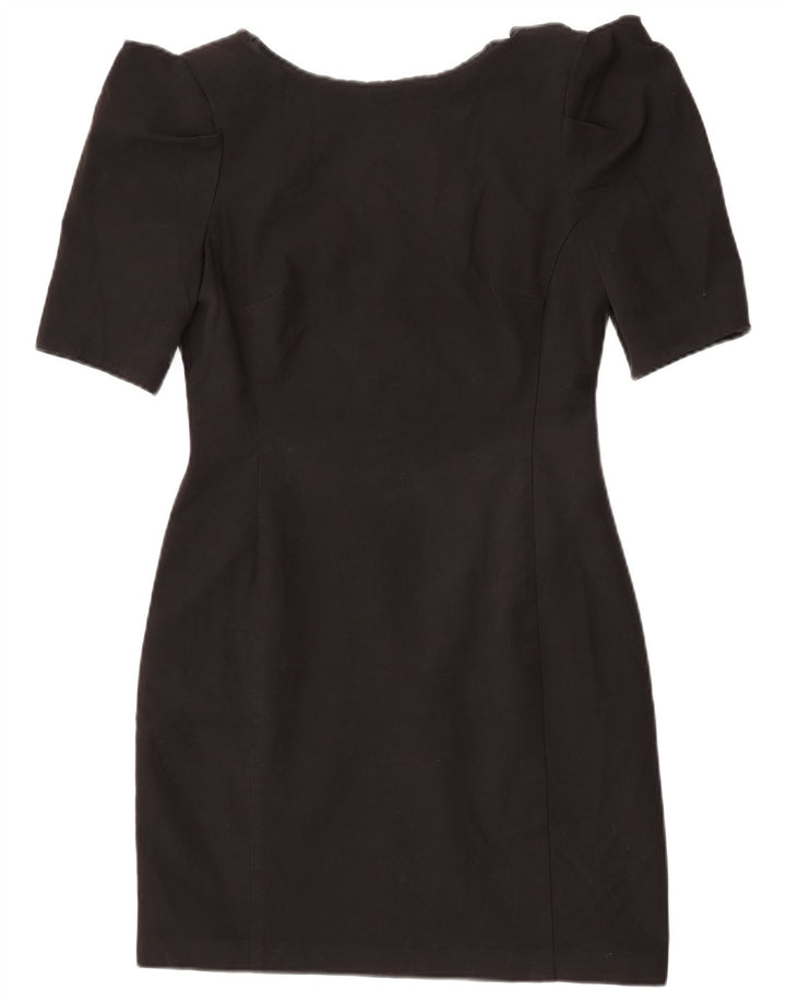 Mini vestido feminino Oasis com bainha UK 12 poliéster preto médio