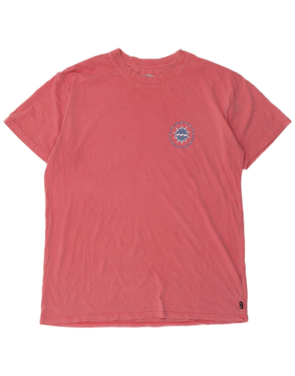 Camiseta gráfica masculina Billabong Top XL algodão rosa