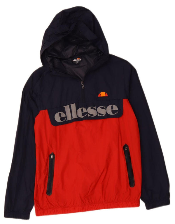 Jaqueta Ellesse Boys com capuz gráfico anorak 13-14 anos azul marinho bloco colorido