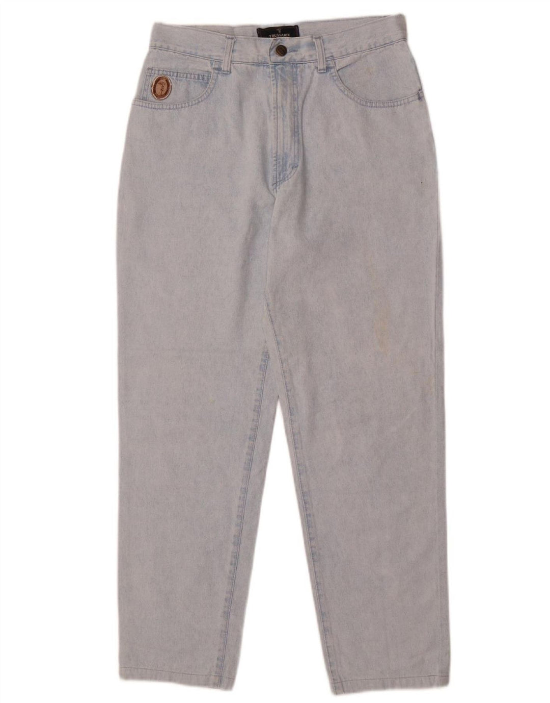 Jeans cônicos femininos TRUSSARDI W30 L29 algodão azul