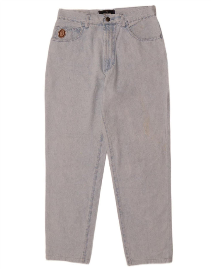 Jeans cônicos femininos TRUSSARDI W30 L29 algodão azul