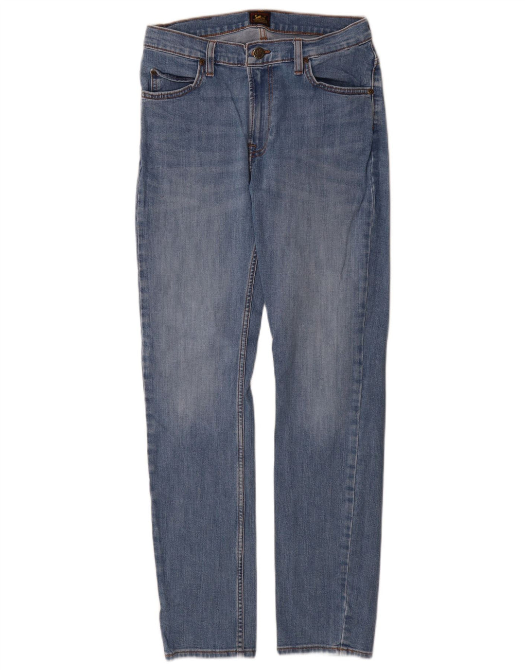 Lee Womens Rider Slim Jeans W30 L32 Azul Algodão