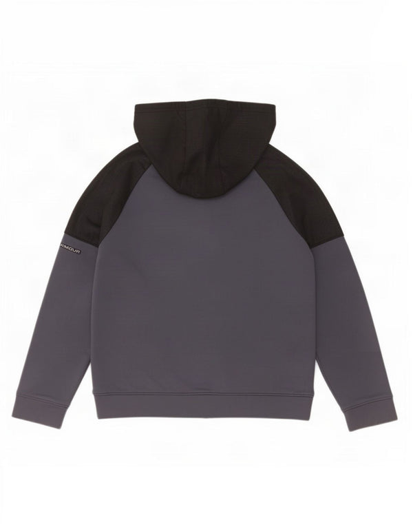Suéter Under Armour Boys Zip com capuz 9-10 anos médio azul marinho