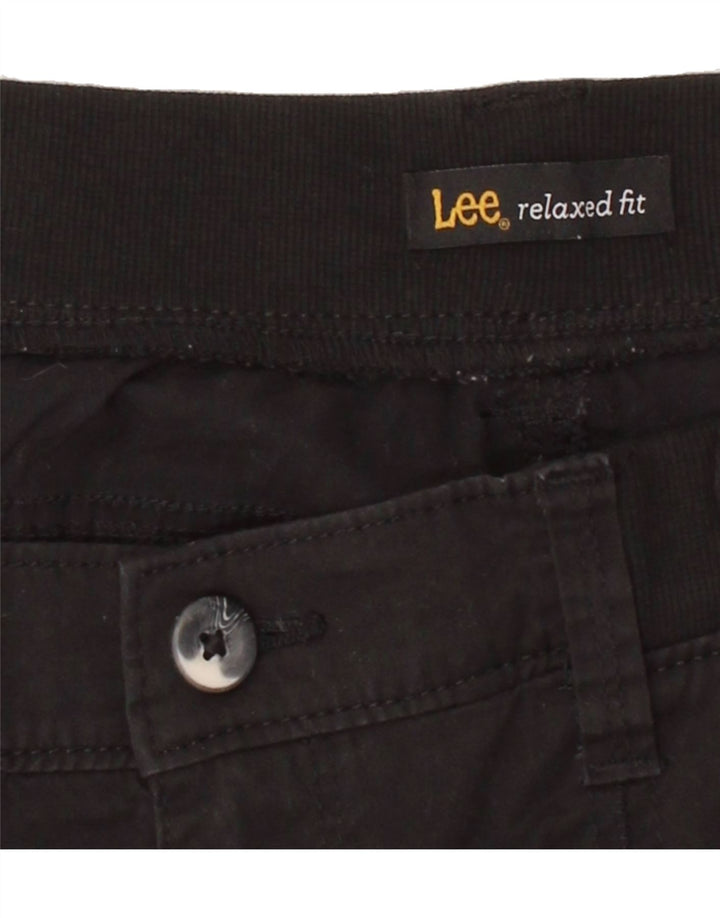 LEE Womens Relaxed Fit Cargo Shorts US 16 2XL W36  Black Cotton Vintage Lee and Second-Hand Lee from Messina Hembry 