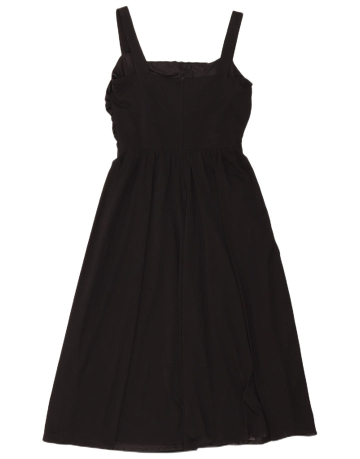 Vestido maxi feminino Hermann Lange sem mangas coquetel UE 40 médio preto
