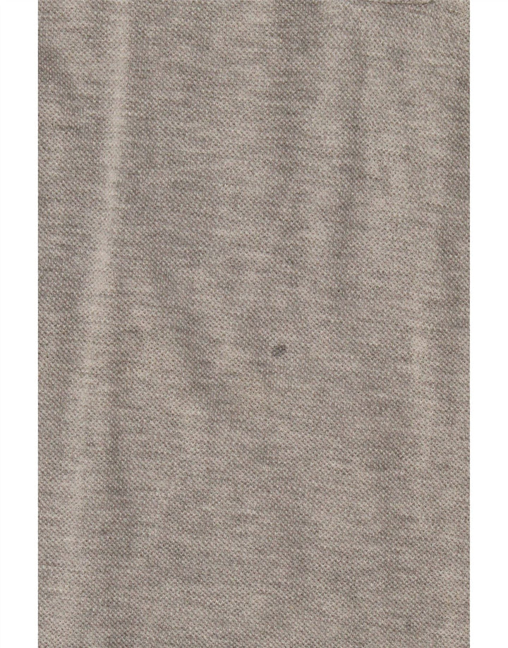 Camisa polo masculina Tommy Hilfiger algodão manchado cinza médio