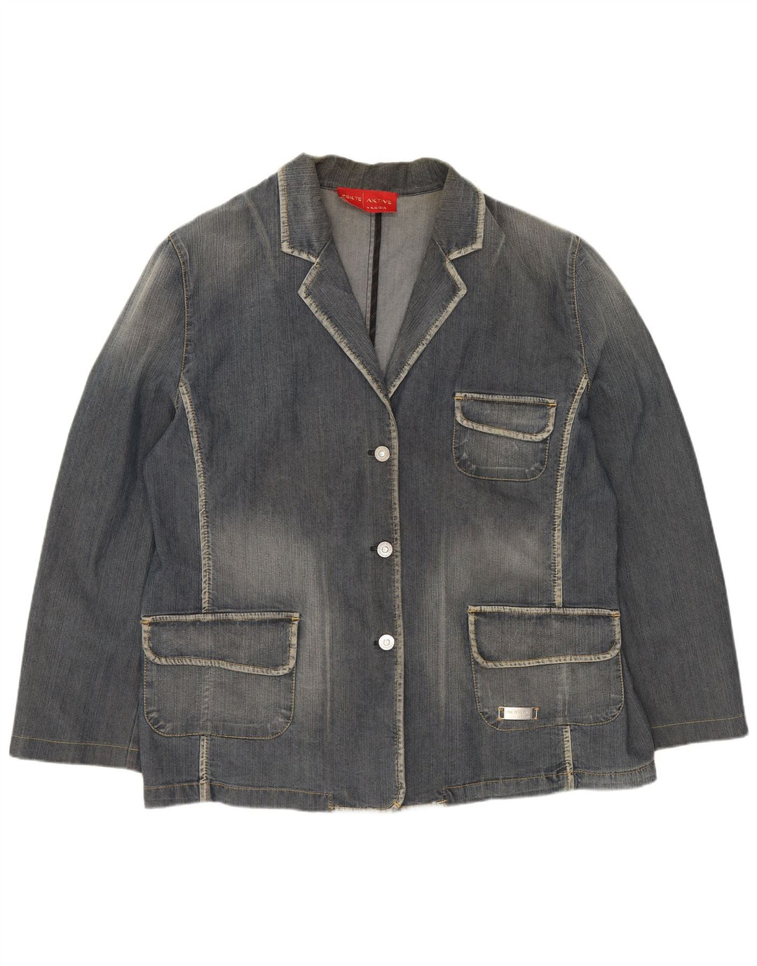 Jaqueta blazer feminina PERTE BY KRIZIA com 3 botões e azul Reino Unido 14 grande azul