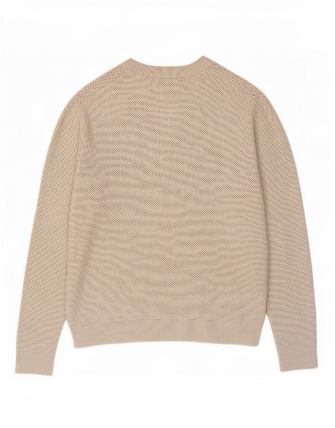 Suéter masculino Reiss com gola redonda e nylon bege médio