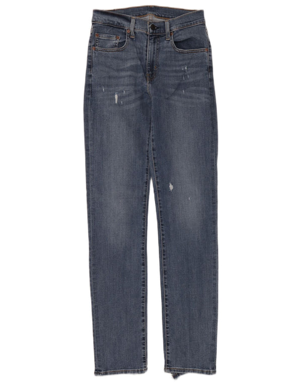 Jeans slim feminino Levi's desgastado W26 L32 azul