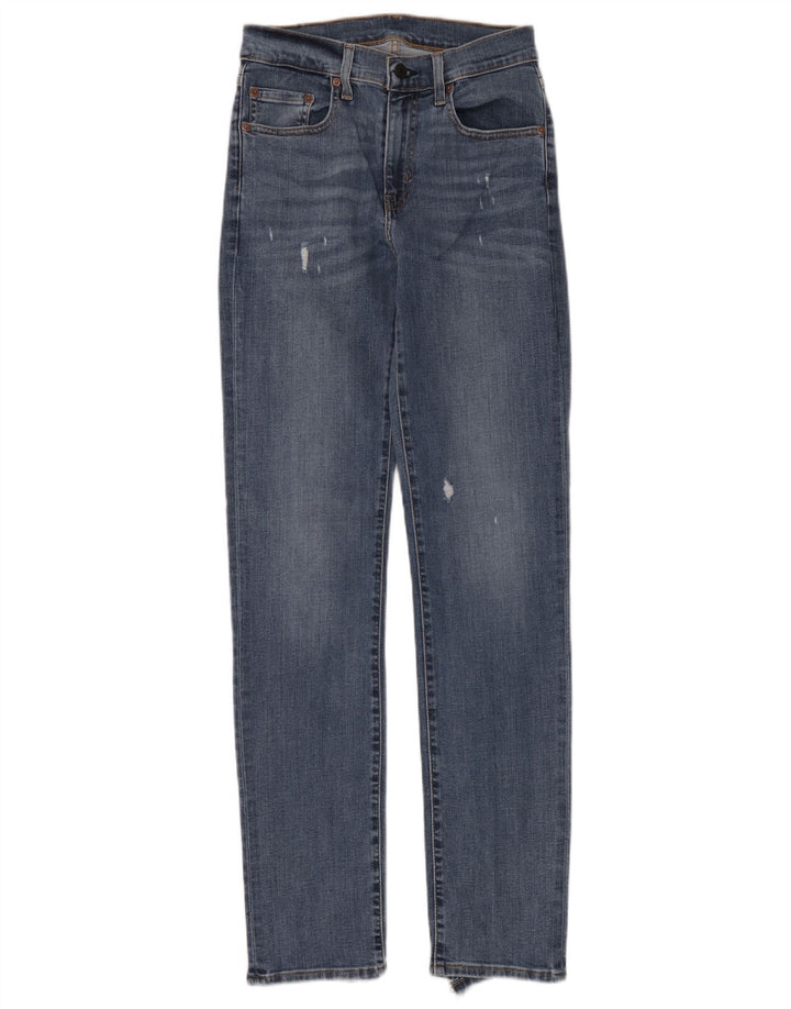 Jeans slim feminino Levi's desgastado W26 L32 azul