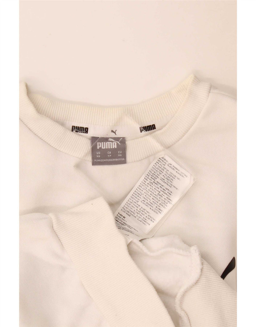 Puma Mens Graphic Moletom Jumper XS Algodão Branco