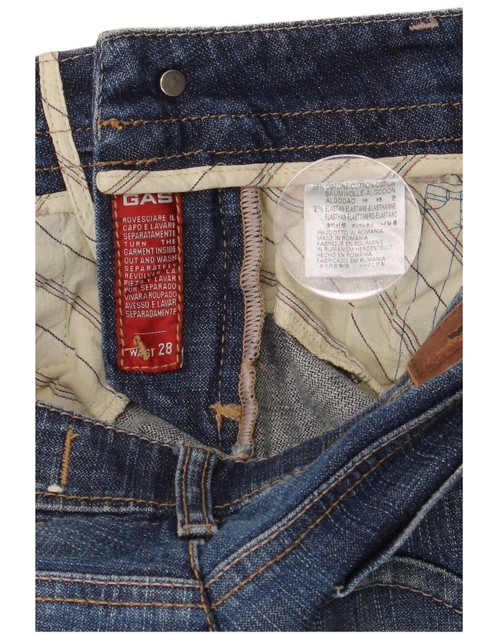 Gas Womens Slim Jeans W28 L29 Azul Algodão